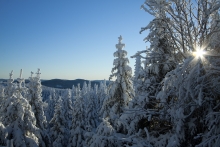 Vue depuis la montagne noir